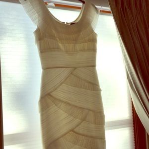BCBG ivory cocktail dress